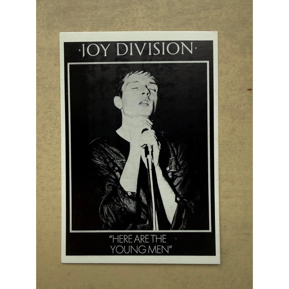 Joy Division Postcard Ian Curtis Here Are The Young Men LE 45 Black White